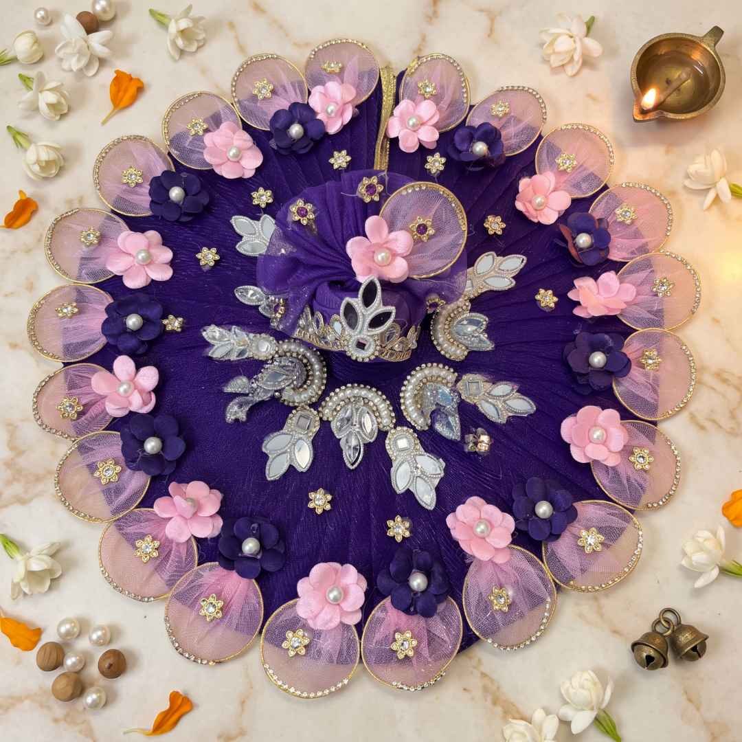 Purple Laddu Gopal Dress