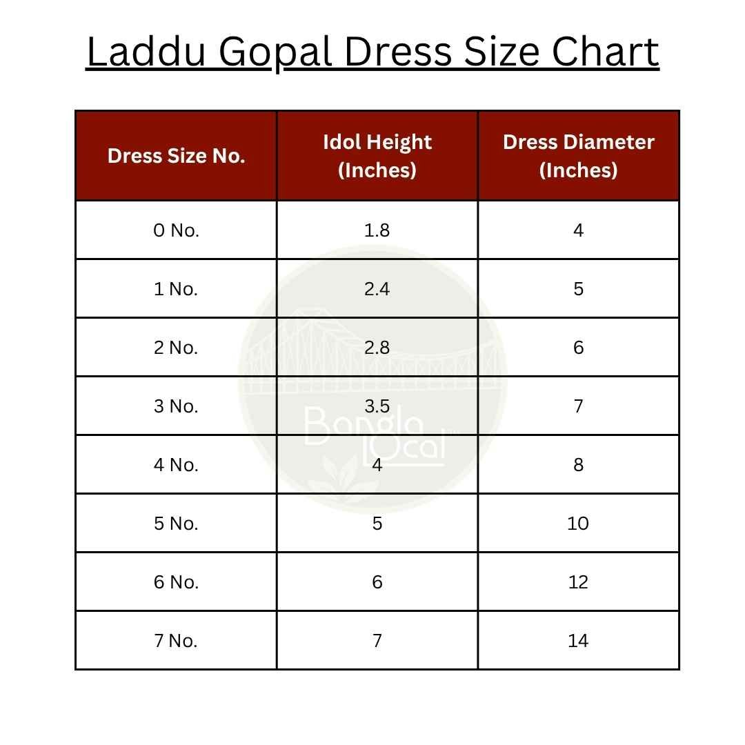 Floral Print 4 Piece Designer Laddu Gopal Dress | Golden - 1015 - Image 3
